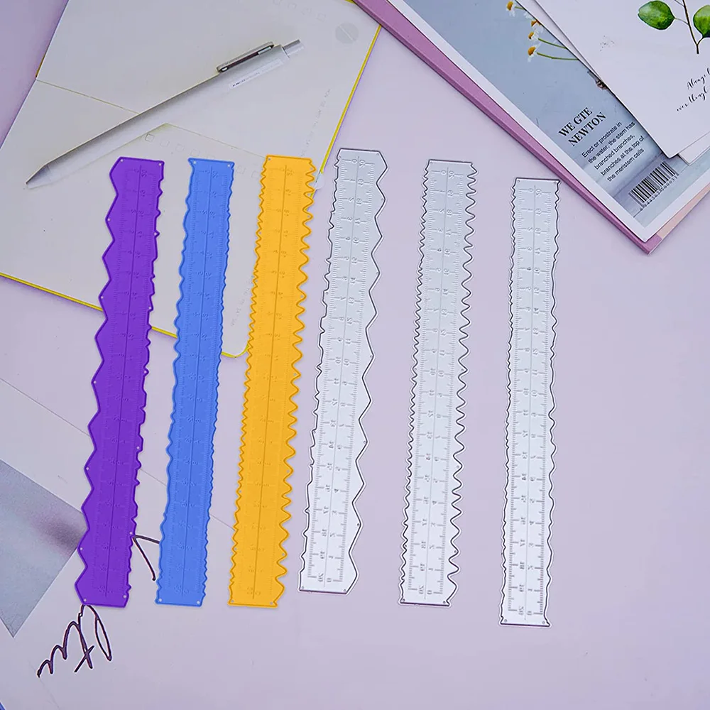 Wavy Edge Ruler Metal Cutting Dies for DIY Scrapbook Album Paper Card Decoration Crafts Embossing 2022 New Dies