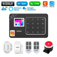 KERUI New 4G Home Alarm System W184 Black Tuya Smart WIFI GSM Home Security Window Door Alarm DIY Protection Burglar Alert