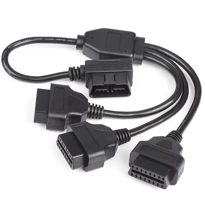 One-Point-Three Turn L-Shaped Elbow OBD 2 Wiring Harness Electronic Application PBT Insulation Cable Extension