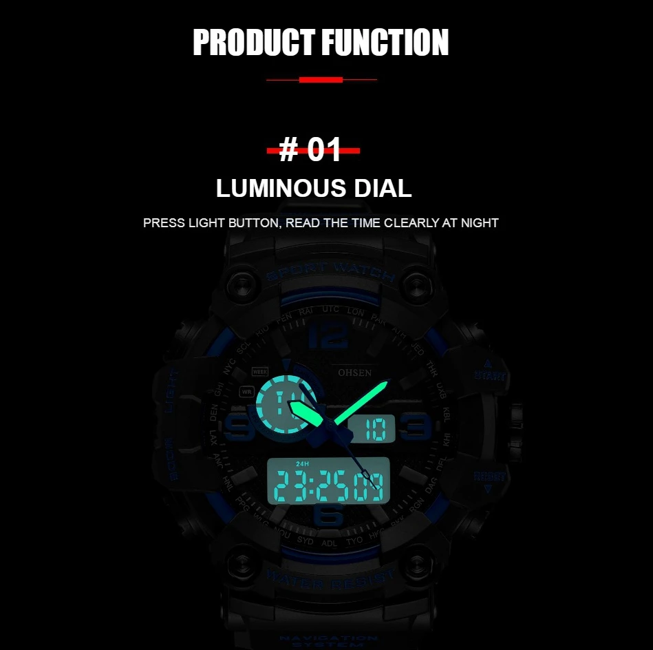 Outdoor Sport Digital Watches for Men Silicone Strap Waterproof Tactical Electronic Men\'s Watch Quartz Clock relogio masculino