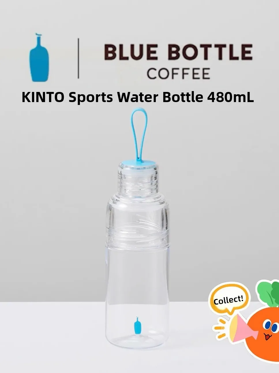 

New Bluebottle Plastic Coffee Cup Portable Fitn Cold Water Bottle 480ml Fre Sle Universal Cup for All Ocns