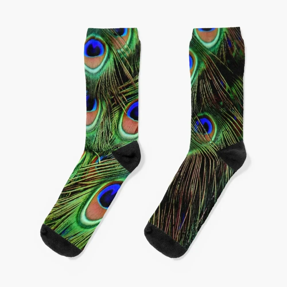 

Peacock Feathers Desing Socks Novelties winter cute Socks Female Men's