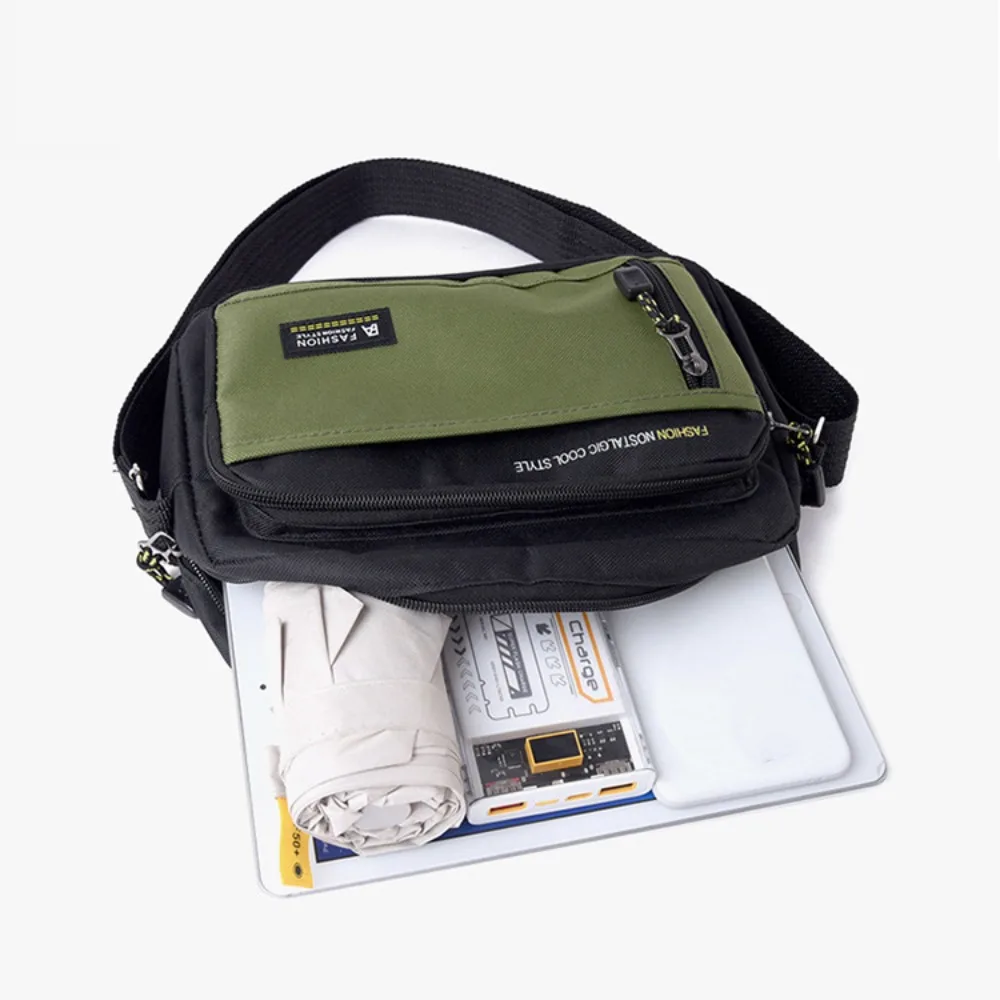 

Multi-pockets Men's Shoulder Bag Waterproof Large Capacity Men's Business Bag Work Travel Canvas Crossbody Bag for Male