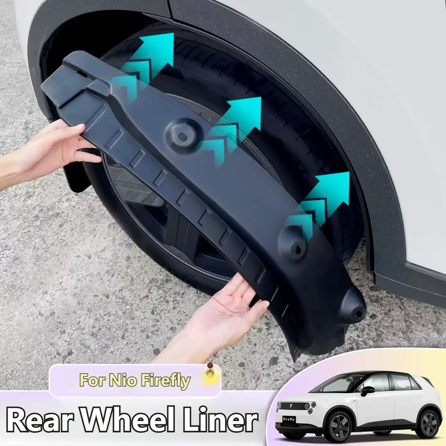 For Nio Firefly Car ABS Fender Cover Flares Splash Guard Cover Mud Flaps Rear Lining Mudgards Accessories