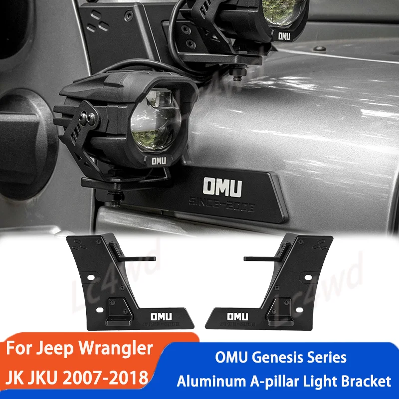 

LC4WD 4X4 Exterior Accessories 2Pcs OMU Series Aluminum A-Pillar Light Mounting Bracket For Jeep Wrangler JK 2007-2018