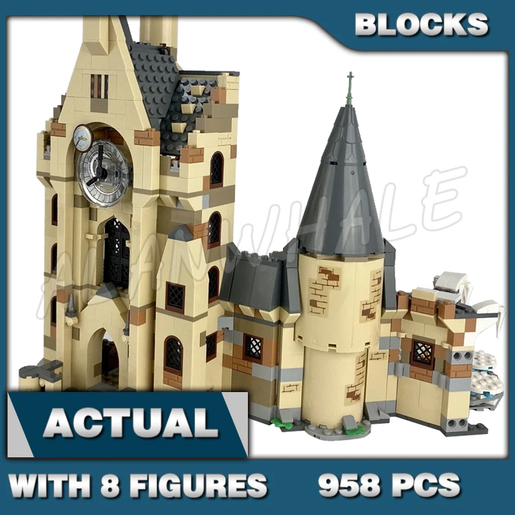 

958 шт., волшебный мир волшебников, школьные часы, башня, замок Yule Ball 11344, строительные блоки, игрушка, совместимая с моделью