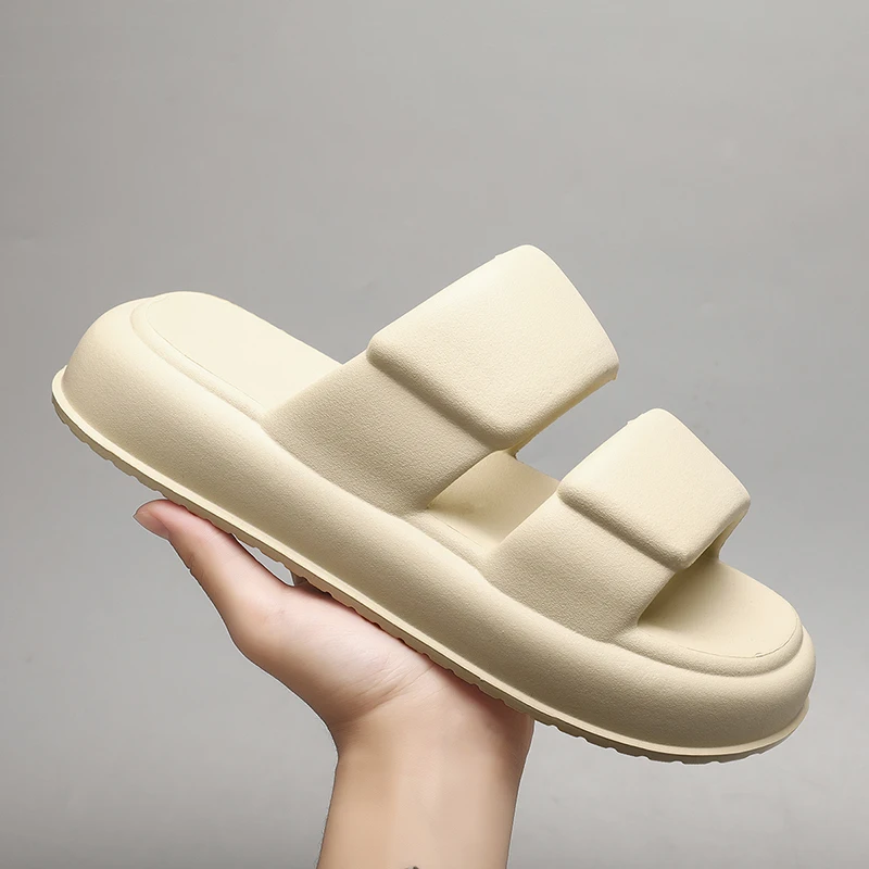 Women Thick Platform Cloud Slippers Summer Beach Eva Soft Sole Slide Sandals Leisure Men Ladies Indoor Bathroom Anti-slip Shoes