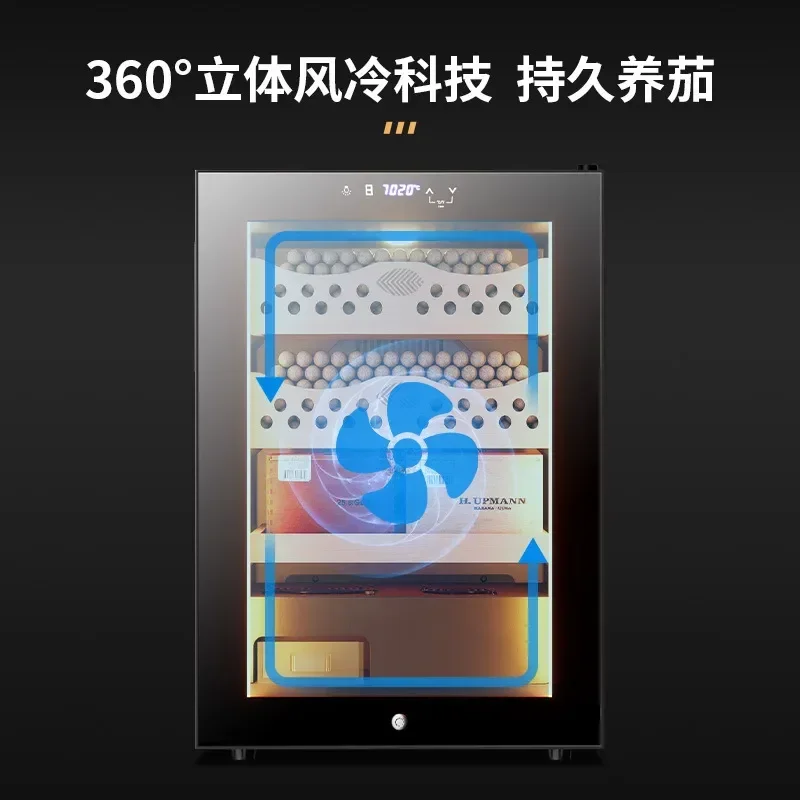 for Eggar Dragon 50C1 Intelligent Temperature Control Wet Cigar Cabinet Cedar Wood Mini Small Home Embedded Wine Cabinet