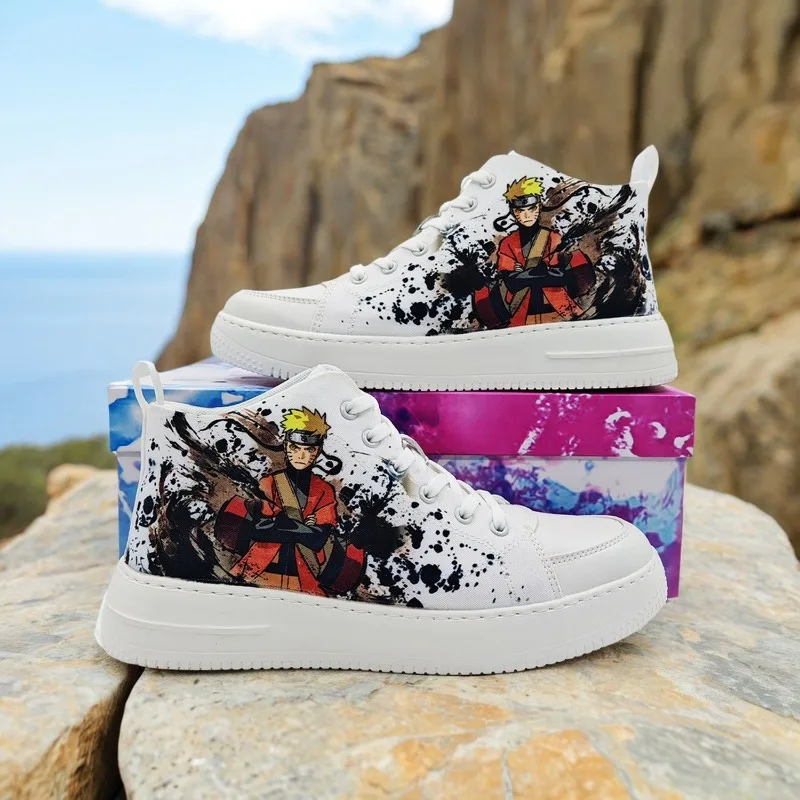 

Кроссовки Аниме Наруто Учиха Итачи Акацуки, повседневная обувь, баскетбольная обувь, удобные туфли на плоской подошве с мультяшным принтом, подарок на день рождения
