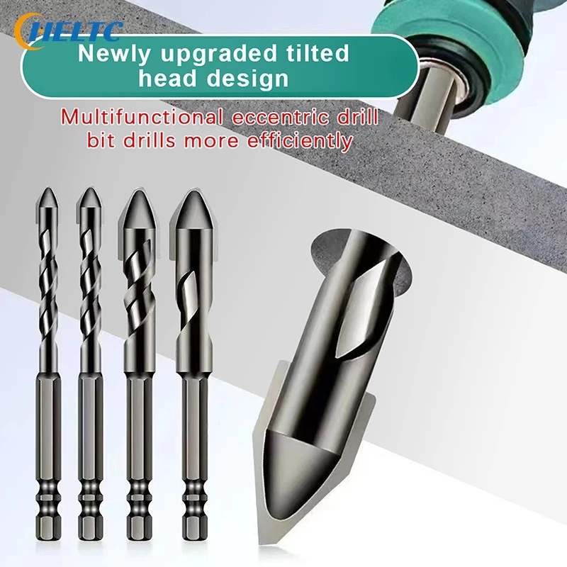 

1/3/4/5PCS 6/8/10/12mm Glass Tile Ceramic Punching Rock Slab Triangle Drill Bit High Hardness Eccentric Drill Precision Drilling