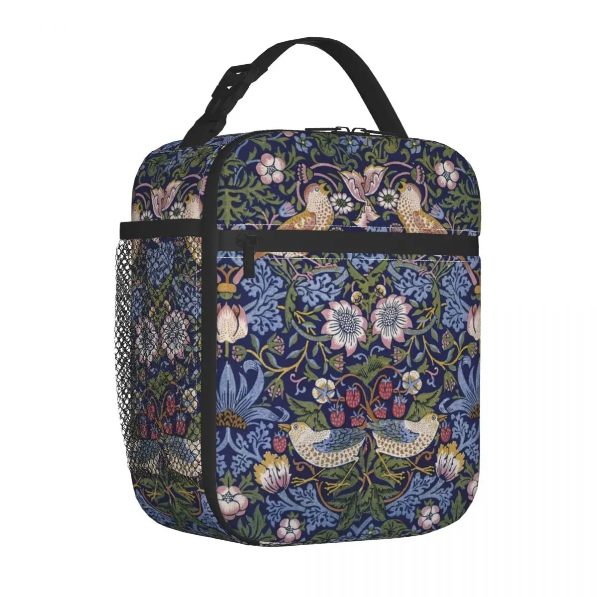 William Morris Strawberry Thief Insulated Lunch Bag Leakproof Bohemian Meal Container Thermal Bag Lunch Box Tote Beach Travel