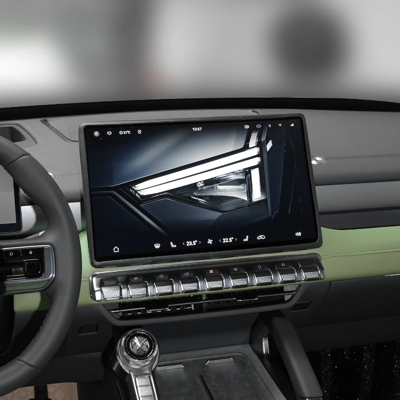 لـ Brave Warrior M-Terrain M817 شاشة التحكم المركزية حافظة واقية إطار الملاحة ملحقات السيارة الداخلية المعدلة #4