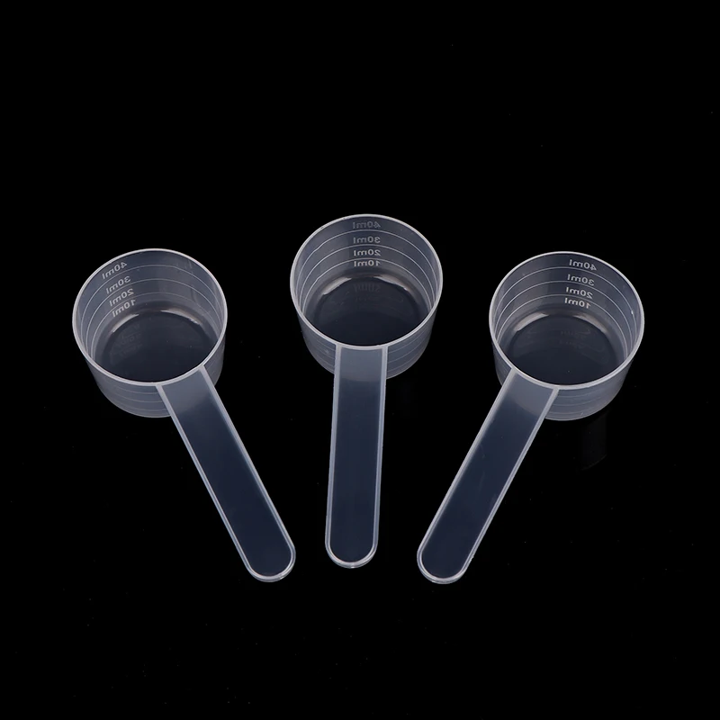 10Pcs 20g Flat Bottom Graduated Measuring Spoon With Scale Transparent Plastic Kitchen Baking Measuring Spoon Tableware view 3
