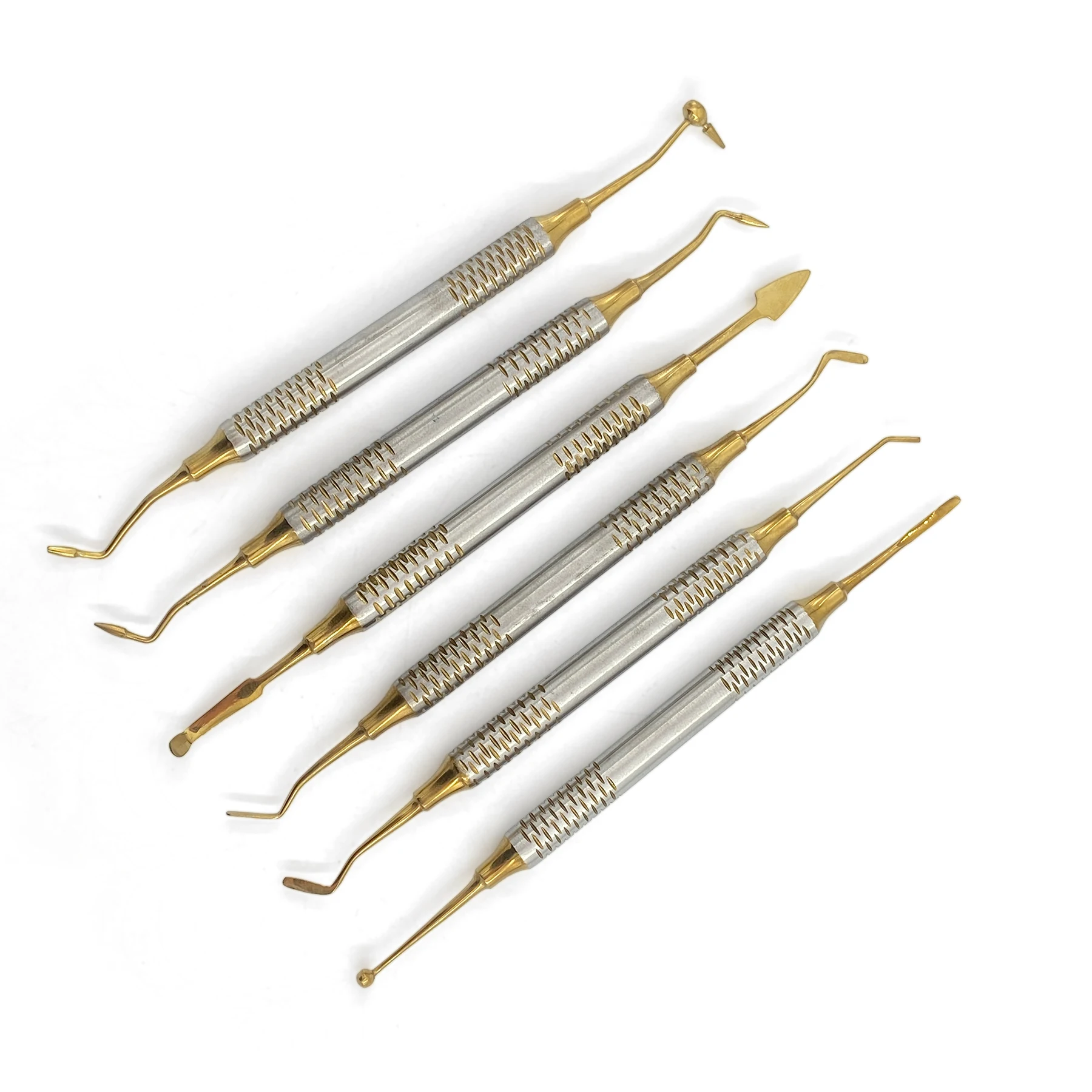 6pcs Double-Head Dental Composite Resin Filling Tool Dental Cement Powder Filling Instrument Dentist Restoration Instrument Tool