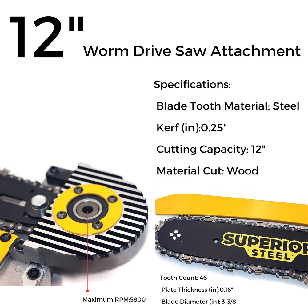 Beam Cutter Blades 12 Inch Circular Saw Blade Attachment Part Circular Saw Chainsaw Attachment Beam Saw Beam Wood Cutting Tools