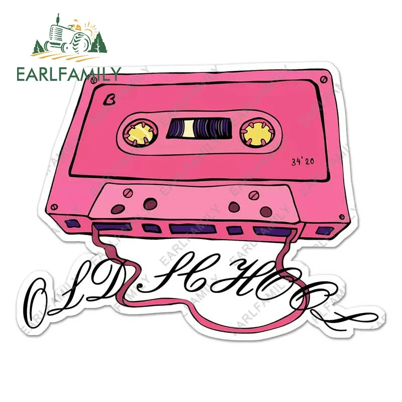 EARLFAMILY 13cm x 4.7cm for Old School Cassette Tape Car Stickers Camper Waterproof Decal Graffiti Surfboard Motorcycle Decals