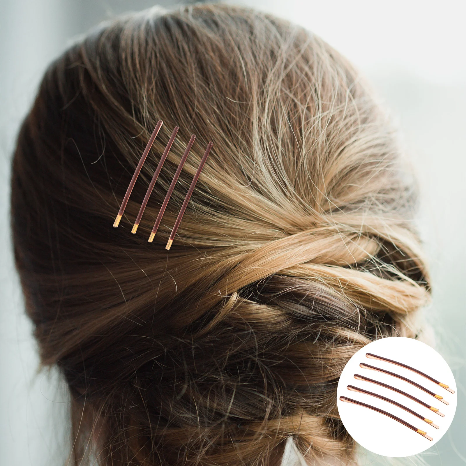

5Pcs Brown Metal Duckbill Hair Clips Flat Bobby Pins Non-Slip Hair Styling Clips for Women Bobby Pin Duckbill Positioning Clip