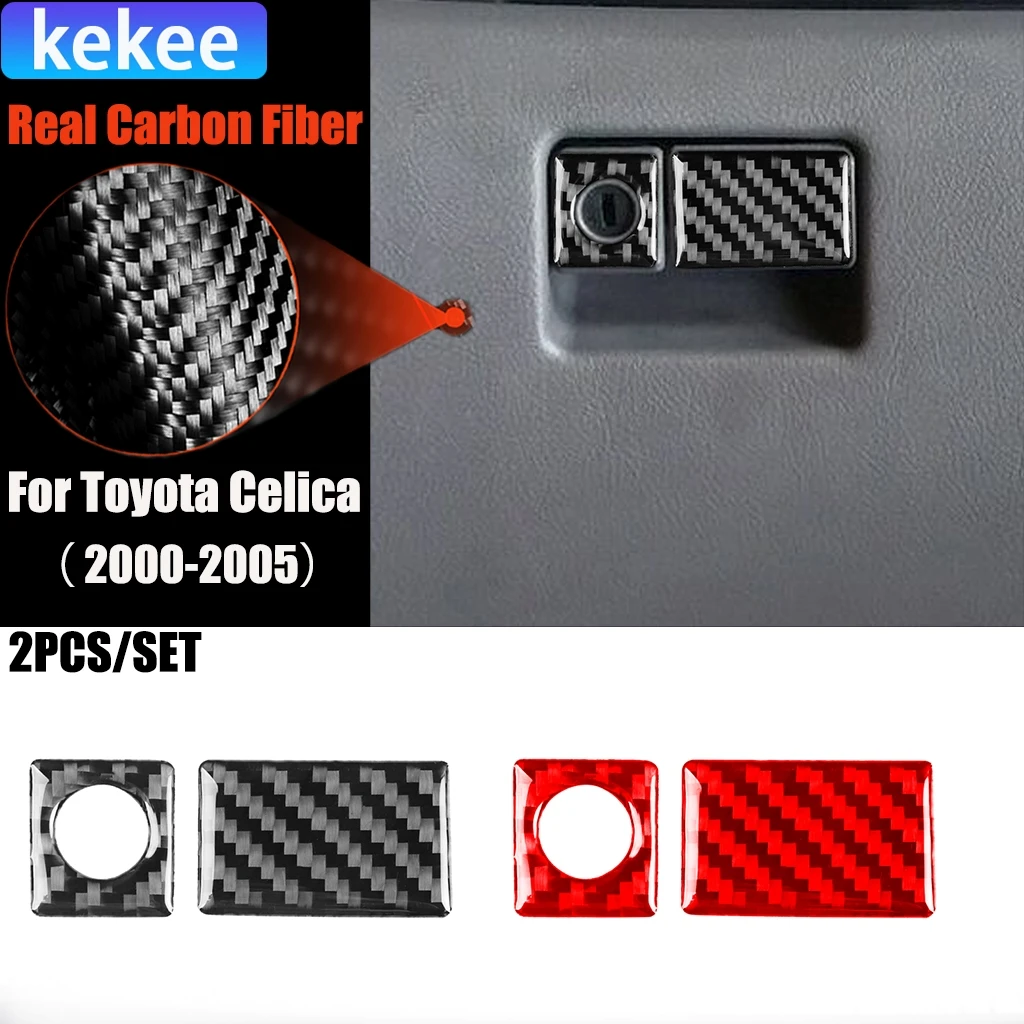 

Carbon Fiber Car Accessories Co-pilot Glove Storage Handle Modified Interior Trim Cover Soft Sticker For Toyota Celica 2000-2005