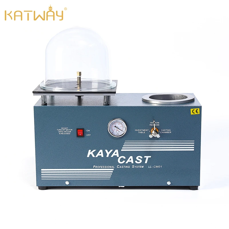 KATWAY Compact 2L Vacuum Investing & Casting Machine 2-In-1 Mini Jewelry Making Professional Metal LL-CM01