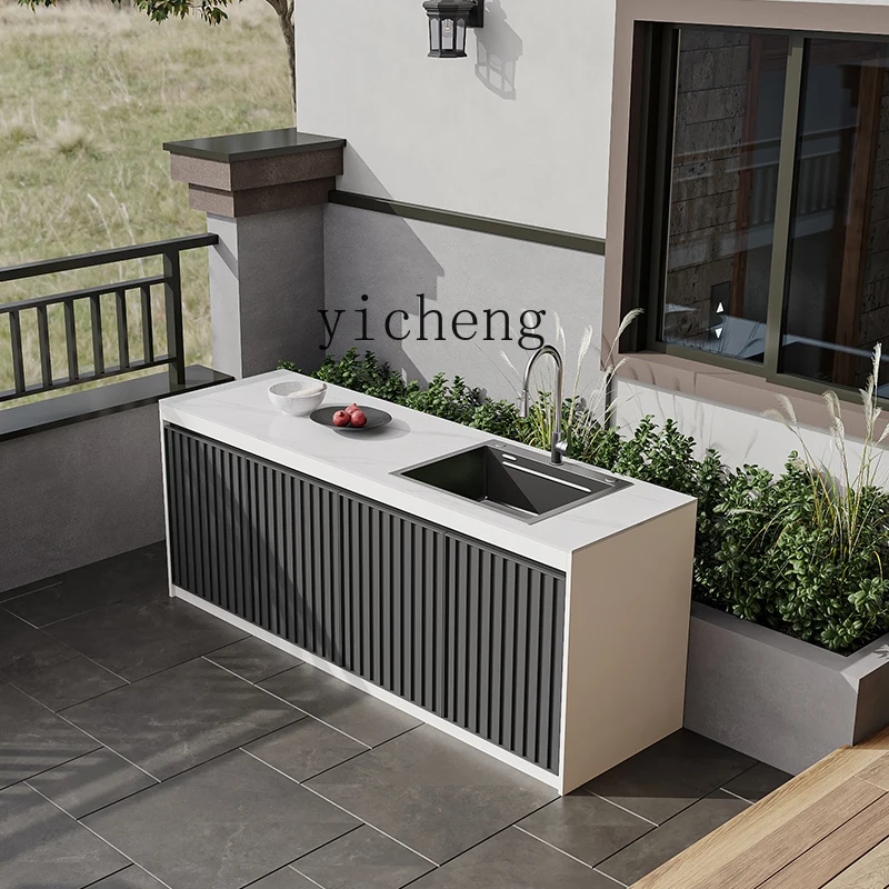 XL Outdoor Aluminum Honeycomb Wash Basin Pool Outdoor Courtyard Garden Pool Table Aluminum Alloy Storage Cabinet