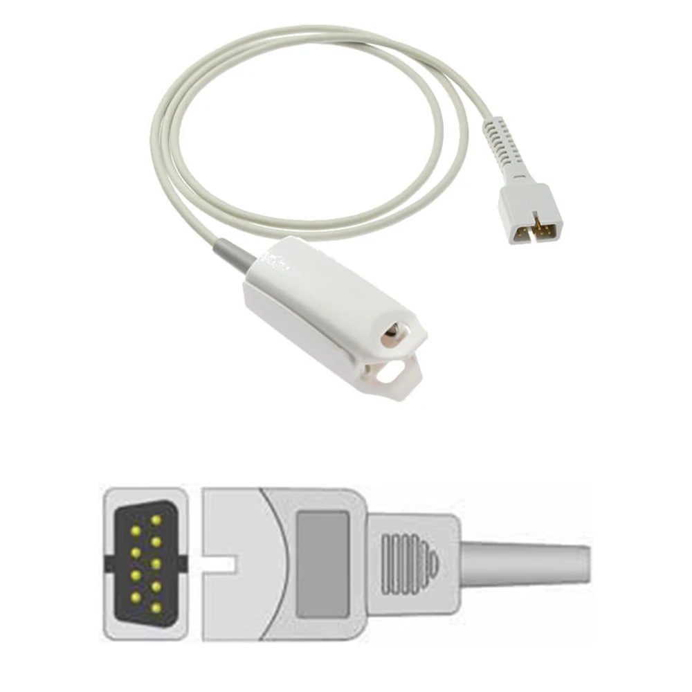 

Compatible Nelcor Without Oximax.DB9 Monitor. Reuse Spo2 Probe Sensor Blood Oxygen Connector, Spo2 Cable for Pulse Oximeter