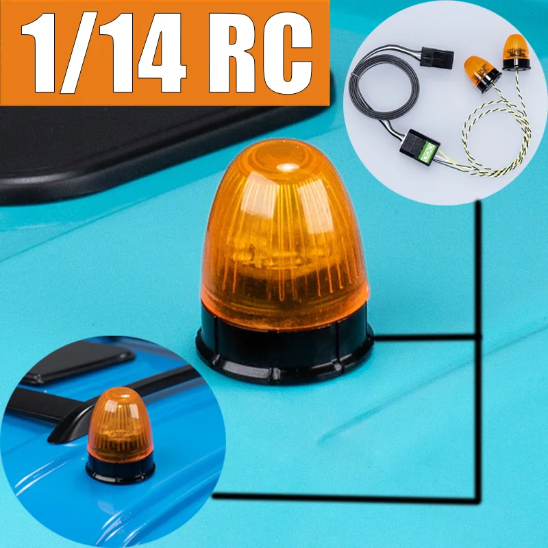 1:14th Scale RC Truck LED 5V Rotating Light Warning Light for SCANIA Tamiya 770S R620 for VOLVO ACTROS AROCS Model Car DIY Parts