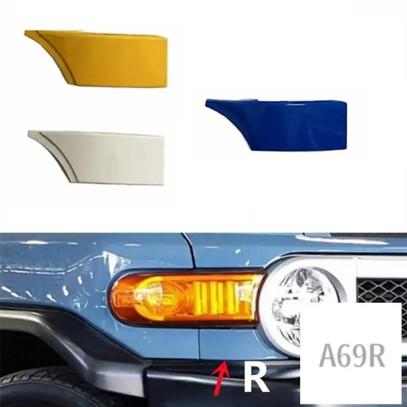 

A69R-1Pair Car Front Lower Bumper Filler Cover 52512-35100 52513-35100-J0 For Toyota FJ Cruiser 2007-2014 Fender Corner Trims Pa