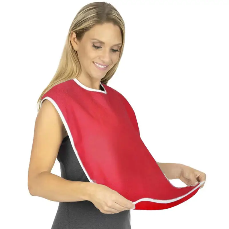 Stain Resistant Adult Bibs Men Women Reusable Mess-Free Dining Clothing Protector Suitable For Seniors Daily Eating Apron