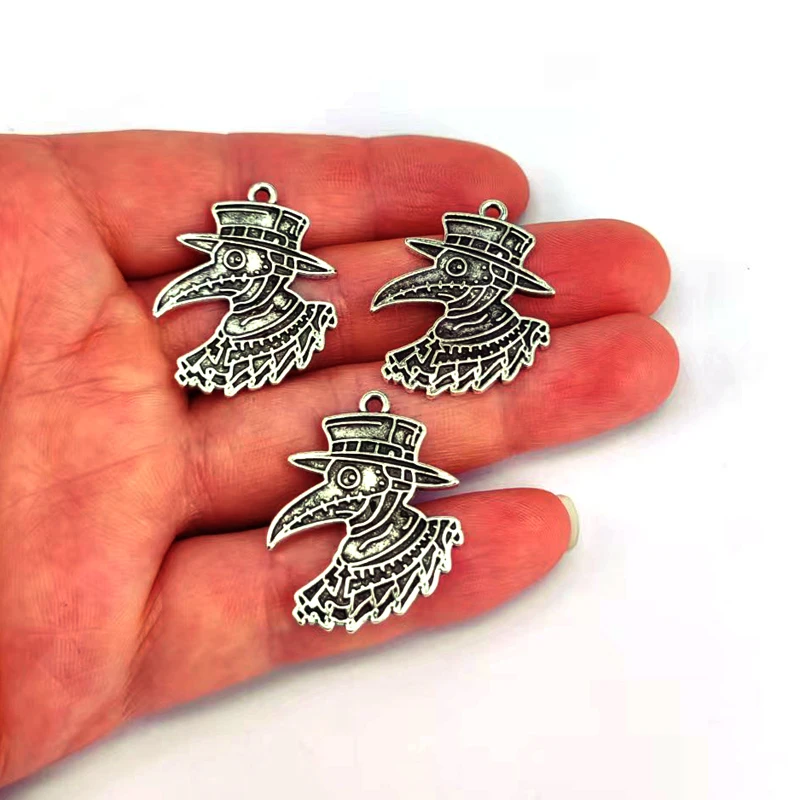 Free Shipping 50pcs Plague Doctor pendant charm Jewelry Gift for Nurse Friends