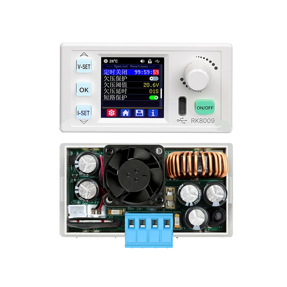 RK8009-BT Adjustable Buck Converter 12-90V Input 0-80V Output 0-9A 720W CC CV Power Supply With Short Circuit Protection