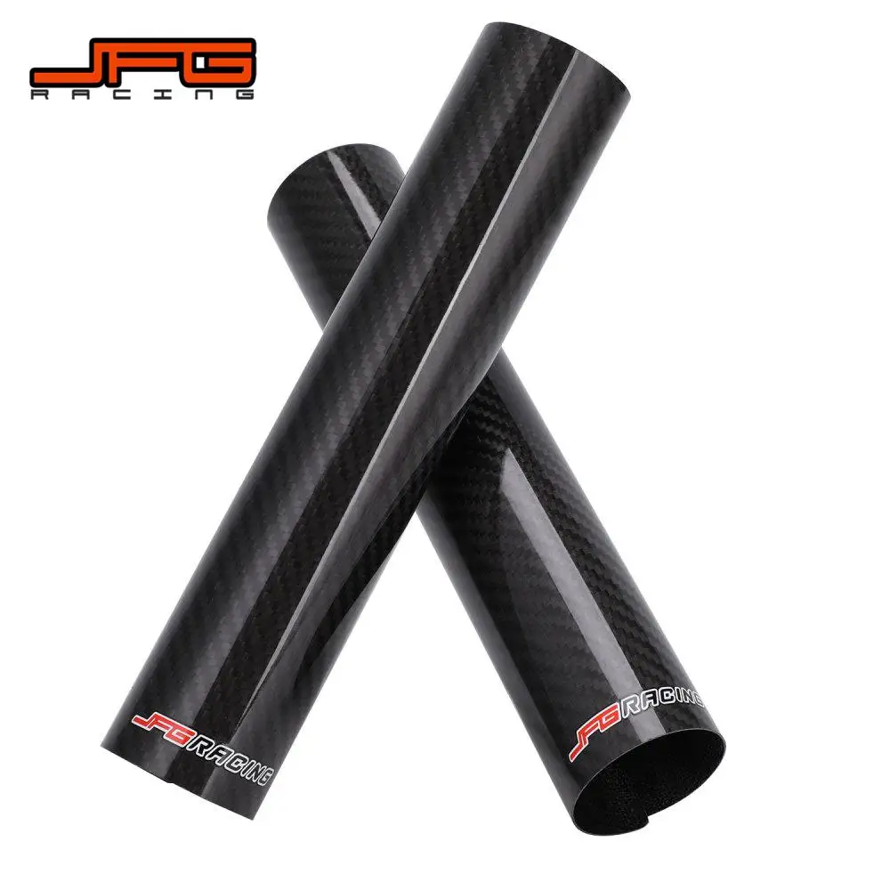 Universal For KTM YAMAHA HONDA Motorcycles Accessories 260mm Front Fork Shock GuardCarbon Fiber Cover Adjustable Street Bikes