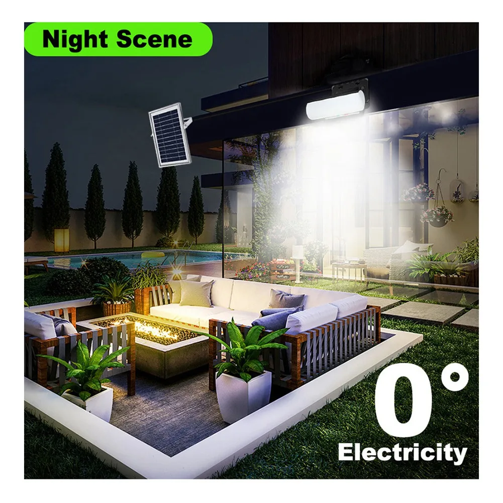 Solar Lamp with Motion Detector Dimmable Indoor LED Light with 5m Cable Waterproof Solar Spotlight 3 Models for Garage-A21I