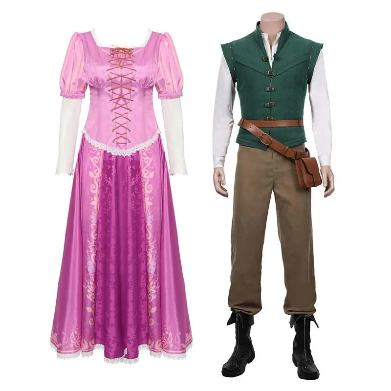 Halloween Cosplay Full Set Outfit Adult Mens Flynn Rider Costume With Belt Bag HCRS-009