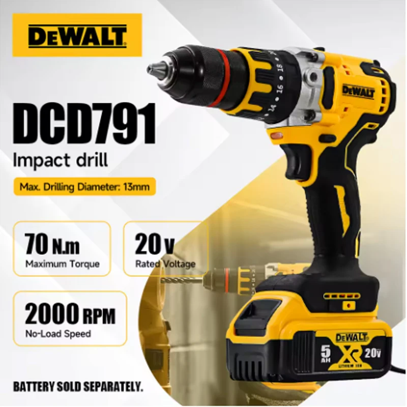 

DEWALT DCD791 Compact Cordless Drill Brushless Motor Drill Screwdriver Multi functional Drive Home Rechargeable Electric Tools