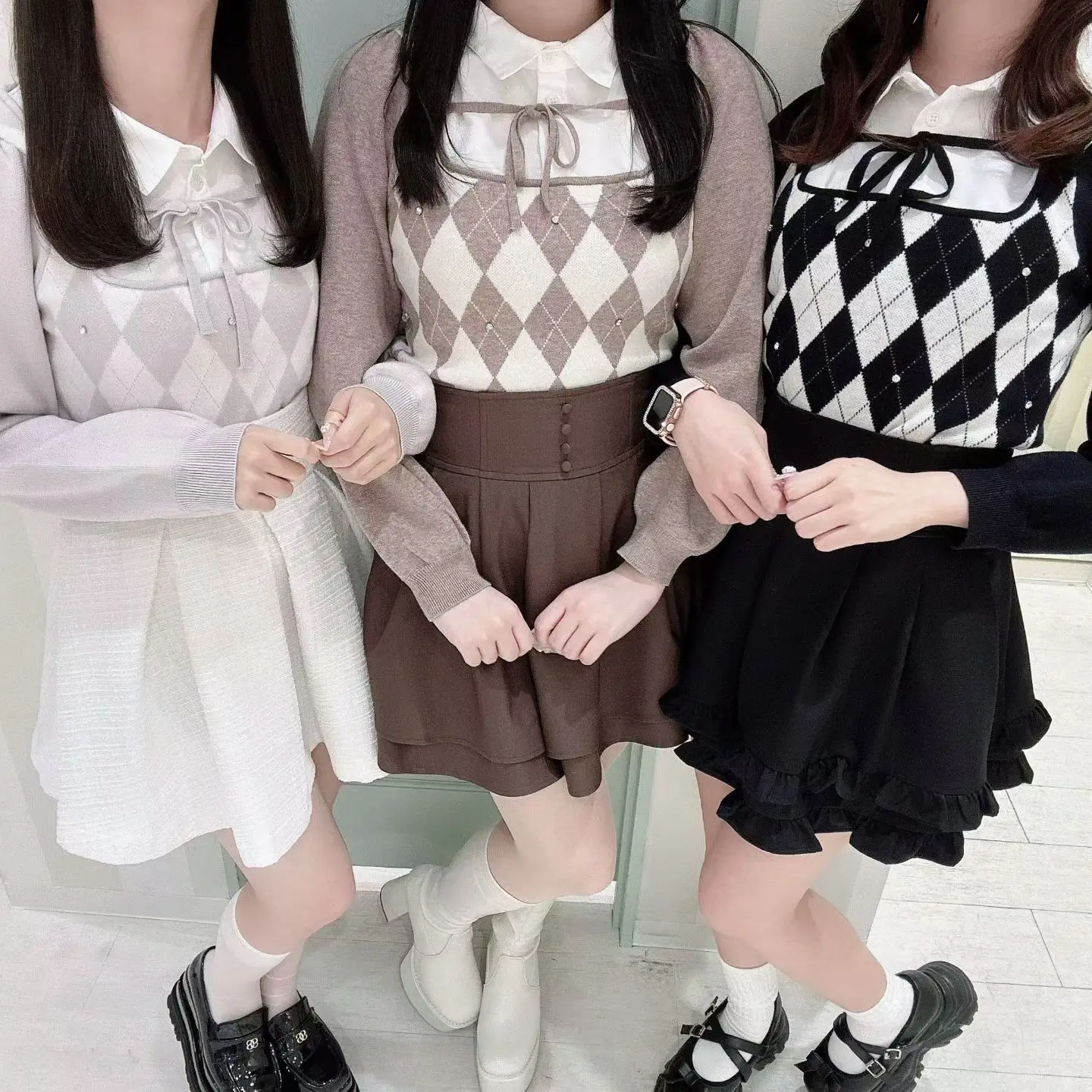 

Милый вязаный пуловер в японском стиле для девочек, весенне-осенний новый женский повседневный вязаный топ, студенческий свитер Y2K в студенческом стиле