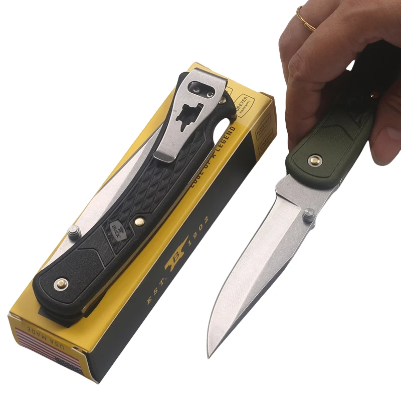 The blade is made of Talon S30V stainless steel and the handle is made of black oxide coating with nylon belt sheath