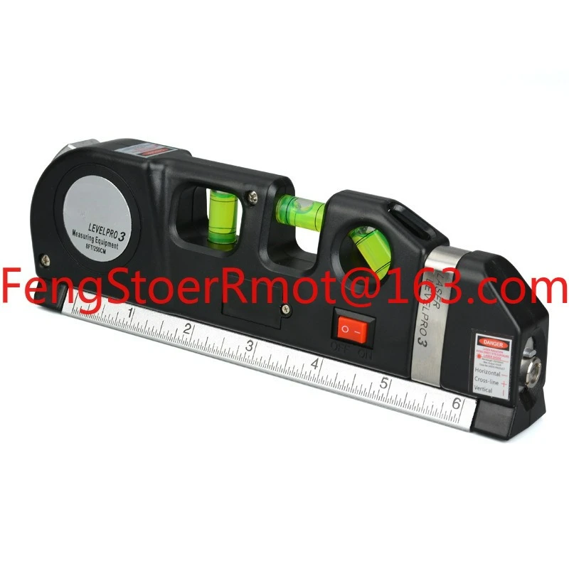 

Easy-to-Use Battery-Powered Laser Level Kit with Cross Line Multi-Purpose Metric Imperial Tape for Laser Distance Measurements