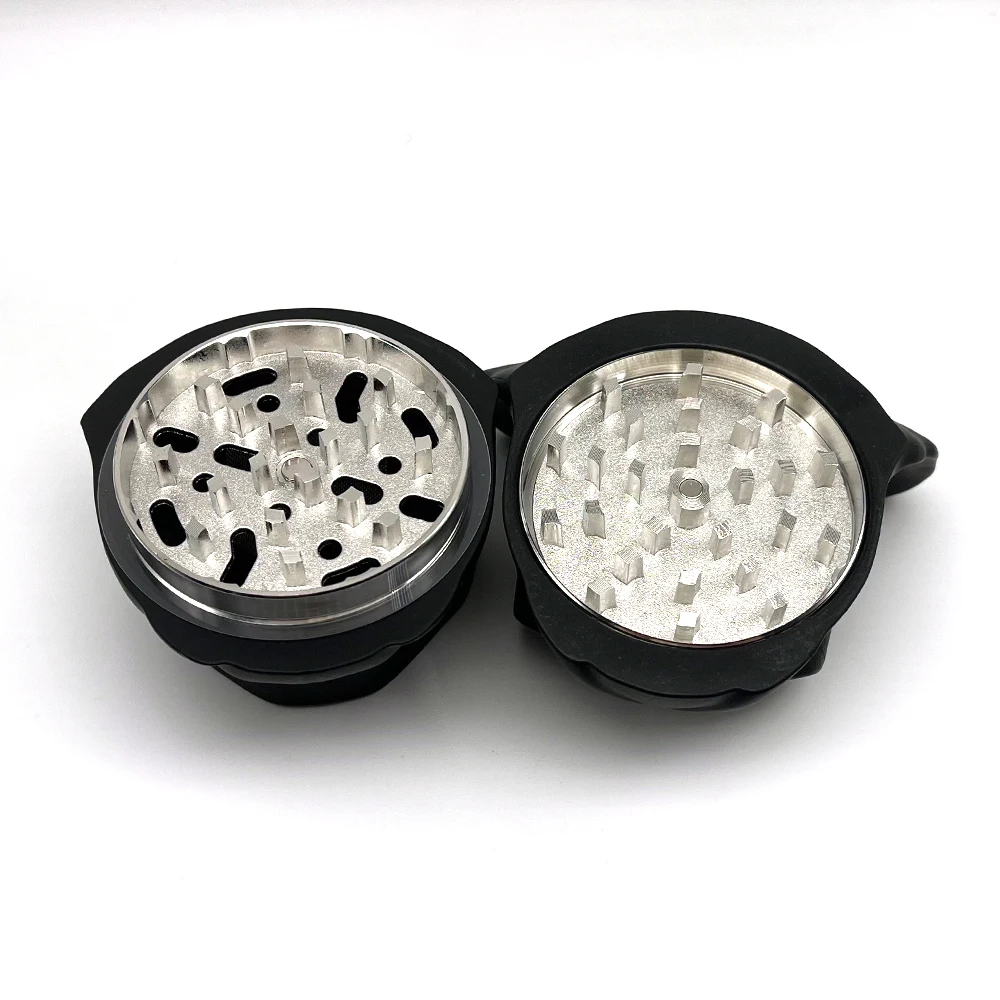 63mm Zinc Alloy Bucket Dog Herb Grinder with Drawer Tobacco Smoke Spice Crusher Mill Shredder 4 Part Rolling Accessories