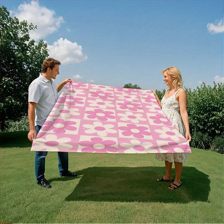 Minimalist Floral Bliss Blanket Reversible Flannel Throw for Simple Elegance AllSeason Comfort Delicate Charm Gift