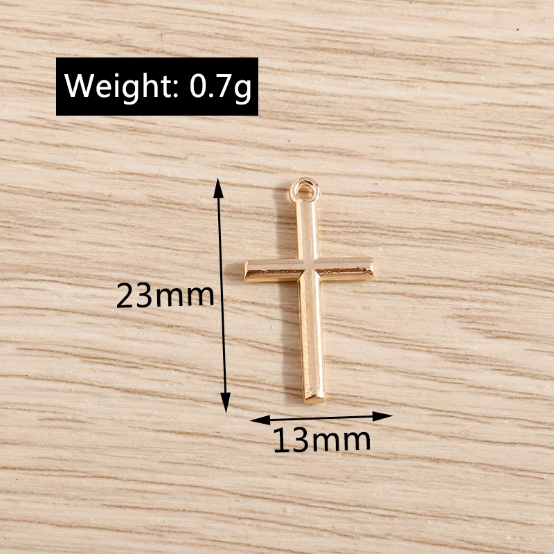 40pcs 13x23mm 2 Colors Alloy Cross Charms Pendants for Jewelry Making DIY Drop Earrings Necklaces Bracelets Handmade Crafts Gift