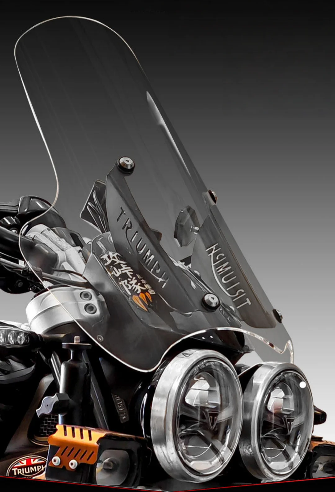For Triumph Rocket3 front windshield modification, widening windshield, motorcycle modification parts.