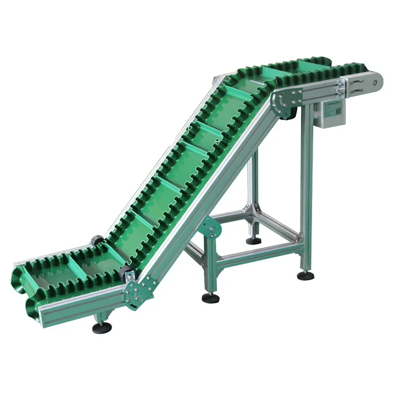 Skirt baffle conveyor elevator, climbing belt machine express conveyor, can lift and connect belt line