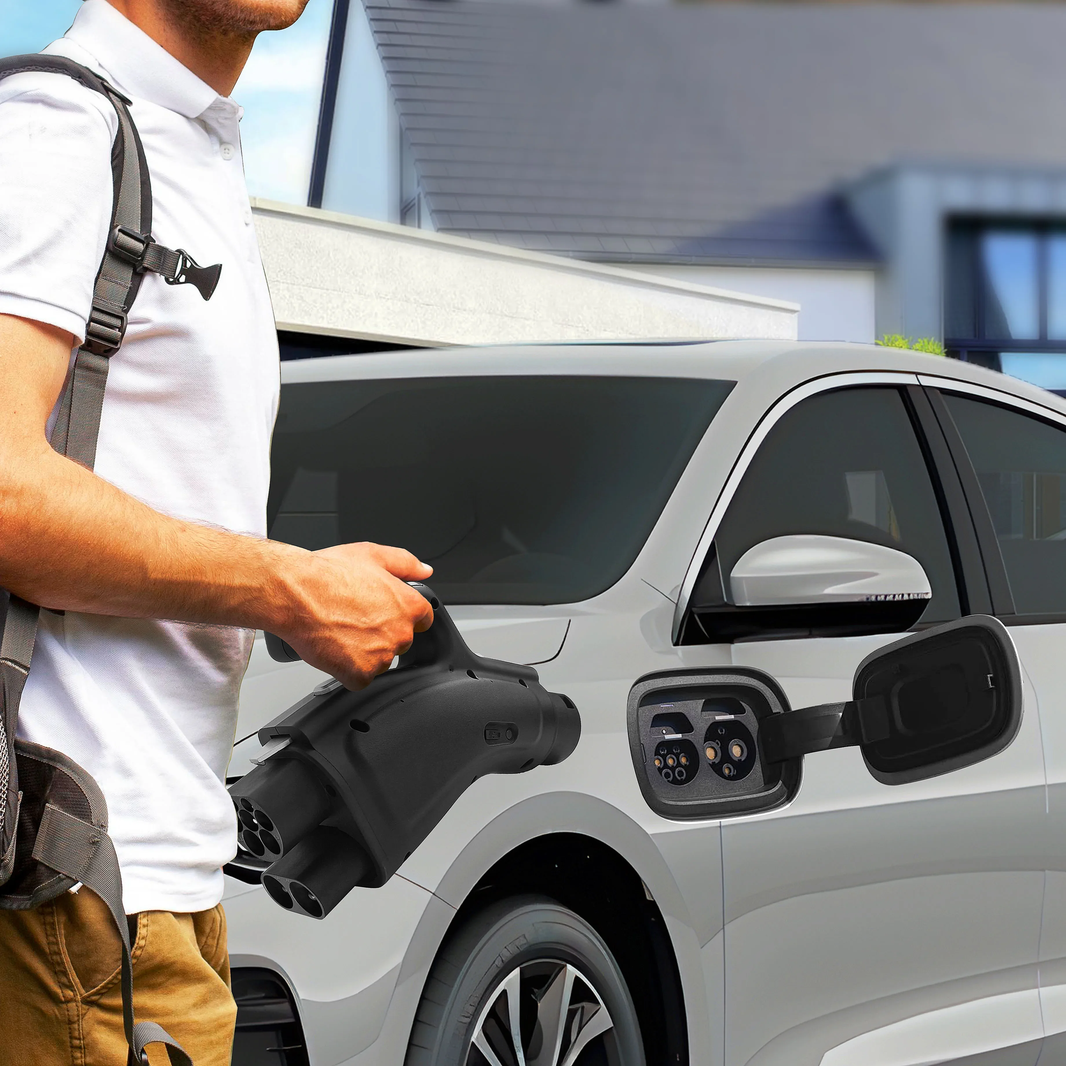 2025 CCS2 إلى GB/T محول الشحن 250A EV محول DC EV مهايئ شاحن ل BYD VW ID 4 #6