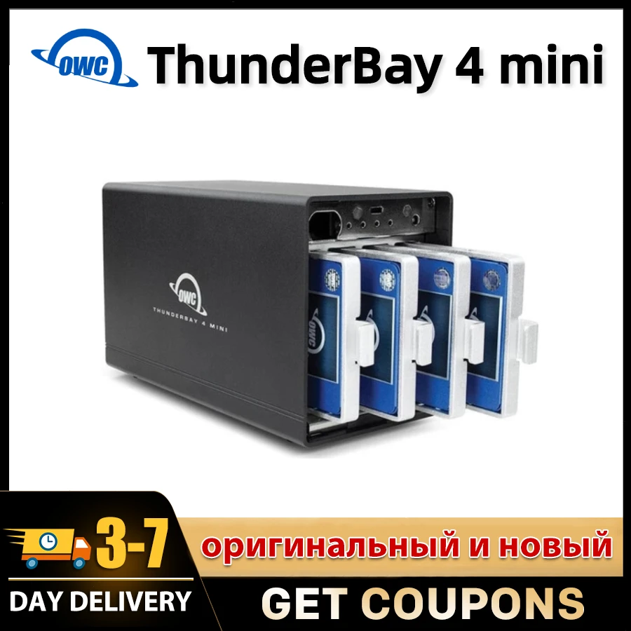 OWC ThunderBay 4 mini 4 Bay Thunderbolt 3 RAID Array and Drive Enclosure  OWCTB3QMJB000C pk synology ds920+