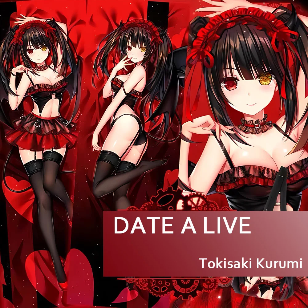 

Anime DATE A LIVE Tokisaki Kurumi Dakimakura Full Pillow Case Hing Body Prop