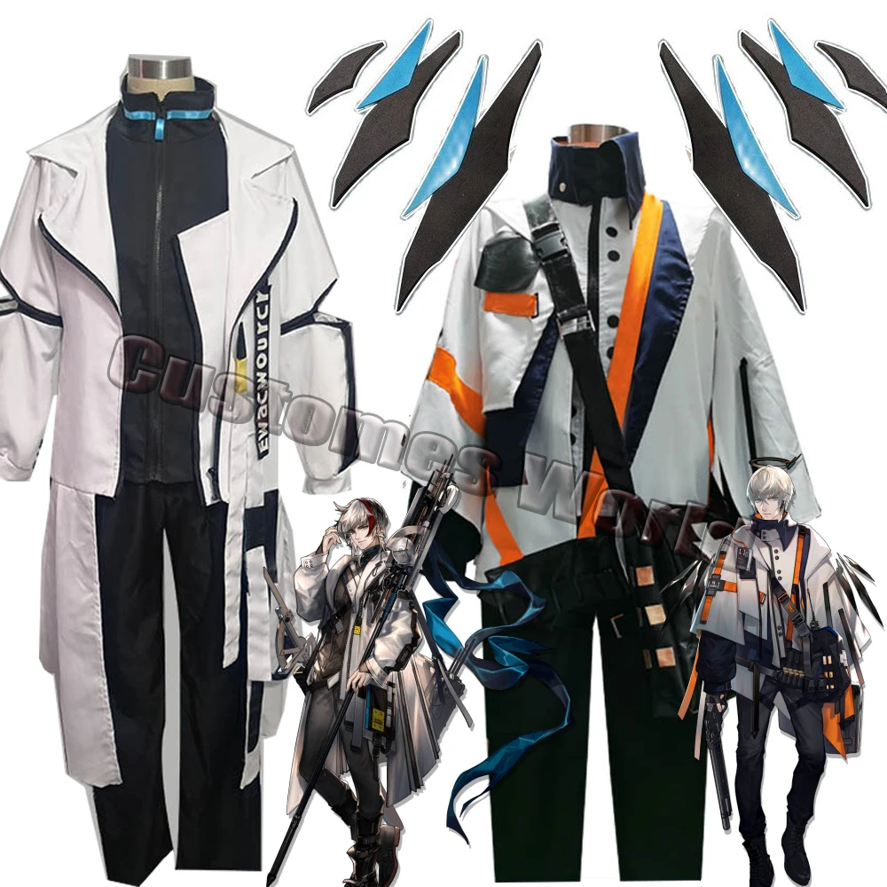 Games Arknights Elysium Wigs Cosplay Costumes Executor Uniform Unisex Wings Suits Party Halloween Outfit Costumes for Men Women