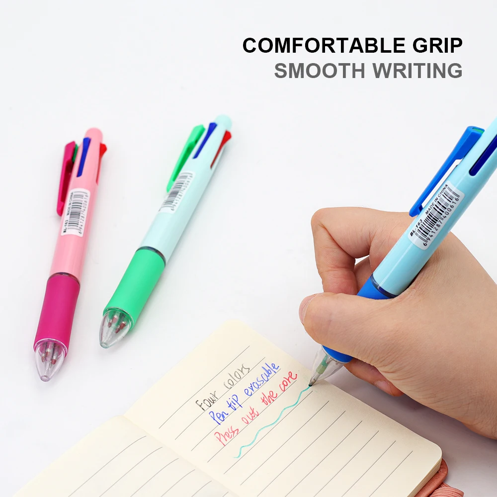 5 قطعة/المجموعة الإبداعية 4 في 1 متعدد الألوان قابل للمسح هلام مجموعة أقلام ، 0.5 مللي متر قابل للغسل مقبض ماجيك عبوات قضيب مكتب مدرسة لوازم الكتابة
