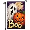 Louise Maelys Halloween Garden Flag 12x18 Inch Double Sided Boo Yard Flag Ghost Pumpkin Outdoor Decor for Yard Lawn Patio Po llz