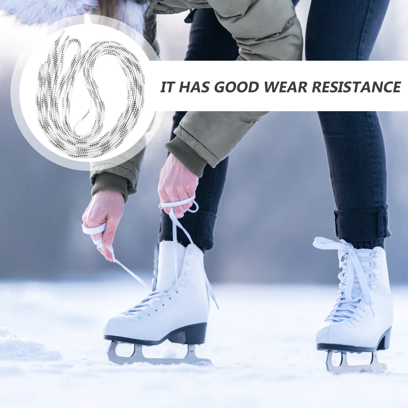 

1 пара коньков, шнурки, прочный материал премиум-класса, тонкая работа, стильные спортивные аксессуары