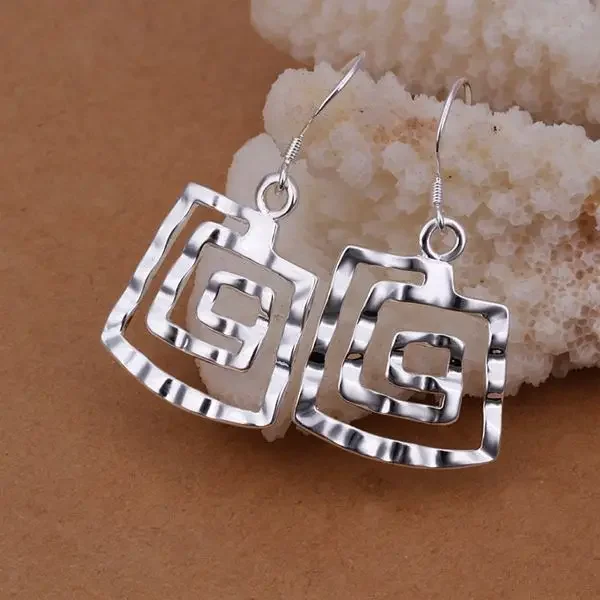 High Quality Cute Nice Women Wedding Lady Girl Fashion 925 Sterling Silver Party Earring Jewelry Free Shipping Factory Price